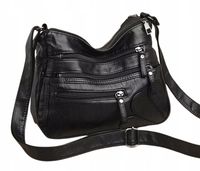 Torebka z miękkiej ekoskóry listonoszka dużo kieszeni pojemna vintage