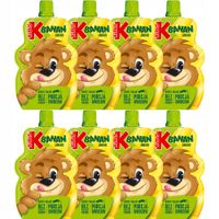 Kubuś Mus 100% banan jabłko 100 g x 8 sztuk