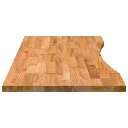 Blat biurka, jasnobrązowy, 120x50x2,5 cm, lite drewno dębowe na Arena.pl