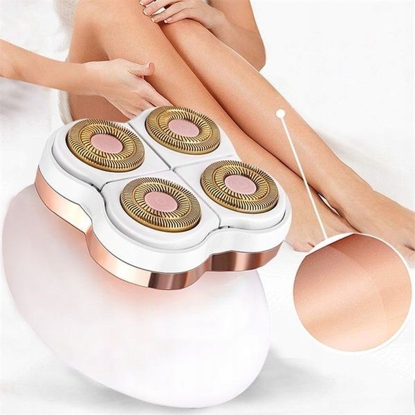 DEPILATOR DO CIAŁA GOLARKA DAMSKA MASZYNKA 4 GŁOWICE ZASILANIE USB LED zdjęcie 3