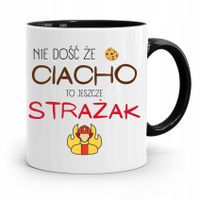 Kubek Czarny Dla Strażaka Nie Dość Że Ciacho Z Nadrukiem Ze Zdjęciem