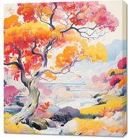 Obraz 90x100cm Roztańczony Krajobraz