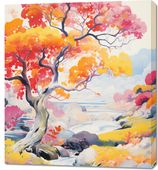 Obraz 90x100cm Roztańczony Krajobraz