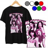 KOSZULKA DZIECIĘCA T-SHIRT Z NADRUKIEM - KPOP BLACK PINK BP - XS 110-116