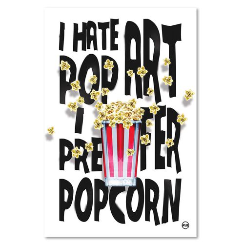 Obraz na płótnie - Canvas, Wolę Popcorn 50x70 na Arena.pl