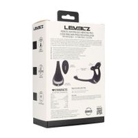 pierścień wibrujący levelz tri o z pilotem silikonowy czarny 22,5 cm