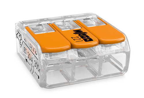 Wago złączka uniwersalna Compact do przewodów jednodrutowych wielodrutowych 3x 0,14-4 mm2 221-413 50 szt na Arena.pl