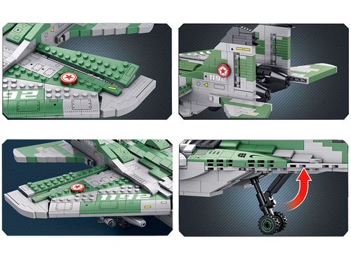 DLA DZIECI ZESTAW KLOCKI  SAMOLOT MYŚLIWSKI na Arena.pl