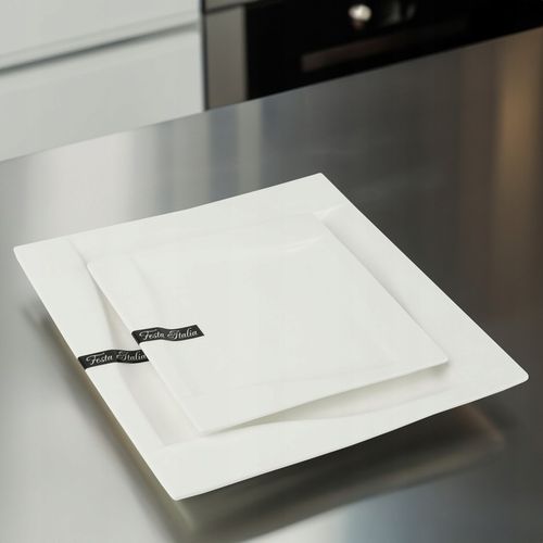 SERWIS OBIADOWY VIVA 18 EL DLA 6 OSÓB KWADRATOWY KPL TALERZY PORCELANOWYCH na Arena.pl