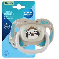 CANPOL Smoczek uspokajający symetryczny 0-6m EXOTIC LENIWIEC