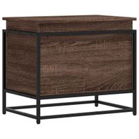 Skrzynia z pokrywą, brązowy dąb, 60x40x51,5 cm