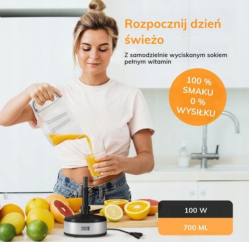 Elektryczna wyciskarka do cytrusów LEBENLANG 700ml 2 kierunki BPA-free na Arena.pl