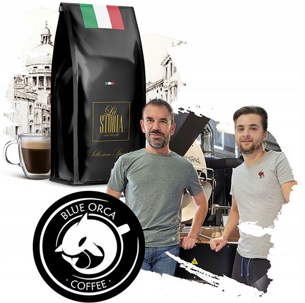 Kawa LA STORIA SELLEZIONE SPECIALE 1kg ŚWIEŻO PALONA 100% ARABICA-BLUE ORCA zdjęcie 13