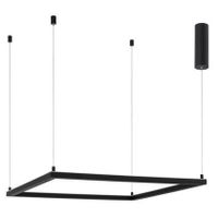 Wisząca LAMPA geometryczna JAEN LE41427 Luces Exclusivas metalowa OPRAWA kwadratowy ZWIS LED 40W 3000K ściemnialny czarny