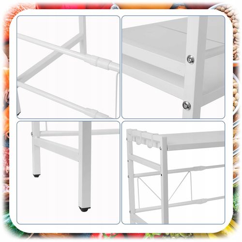 PÓŁKA NA MIKROFALÓWKĘ STOJAK REGAŁ KUCHENNY PRZYPRAWY REGULOWANA na Arena.pl