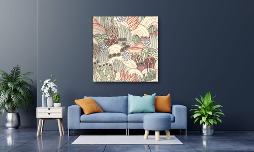 OBRAZ NA PŁÓTNIE 040 Kaktusy 50x50cm na Arena.pl