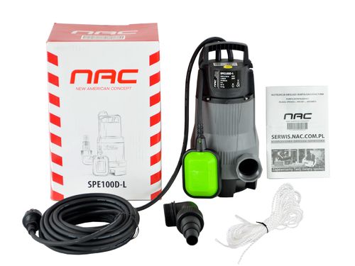 POMPA ZATAPIALNA DO BRUDNEJ WODY NAC SPE 100D-L MOC 1000 W 16 000 LITR/h na Arena.pl