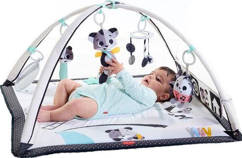 Mata edukacyjna z muzyką pałąk Magiczna Kraina czarno biała dla niemowląt na Arena.pl