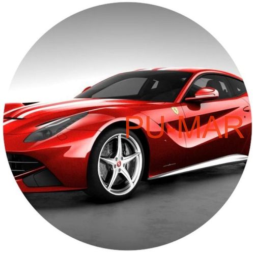 Opłatek na tort Urodziny Ferrari Auto Samochód Logo Bryka Fura Tekst Gratis na Arena.pl