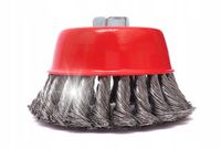 50 x Szczotka stalowa do czyszczenia farb blatów drewna metalu rdzy 125 mm