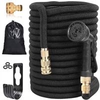 WĄŻ OGRODOWY ELASTYCZNY ROZCIĄGLIWY 30M + UCHWYT ZŁĄCZKI PISTOLET