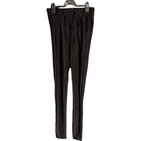 Black Stery Damskie Spodnie Wygodne Stylowe Czarne w Białe Płaski S