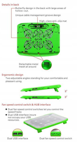 PODSTAWKA PODKŁADKA CHŁODZĄCA POD LAPTOP-A 12-17'' zdjęcie 13