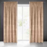 Zasłona gotowa na taśmie MELANIE 140x270 Eurofirany ciemny beżowy