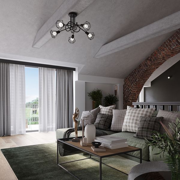 Żyrandol ARTEMIS 5S czarny zdjęcie 8