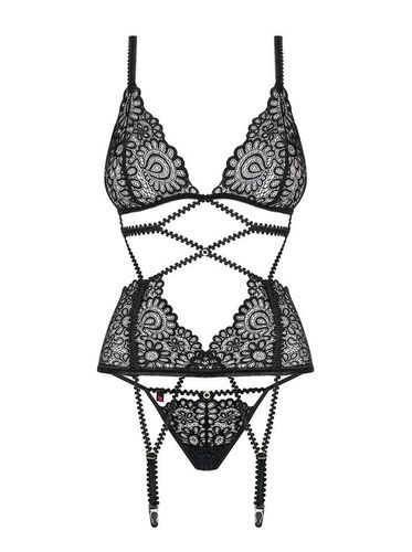 Seksowny Gorset i Stringi - Obsessive Mixty L/XL na Arena.pl