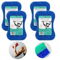 4x GĄBKA DO KĄPIELI ANTYCELLULITOWA SPORT FITNESS MASAŻ PEELING MYCIE