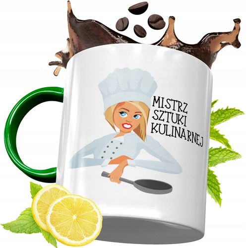 Kubek Zielony Dla Kucharza Idealny Prezent Z Nadrukiem Ze Zdjęciem na Arena.pl