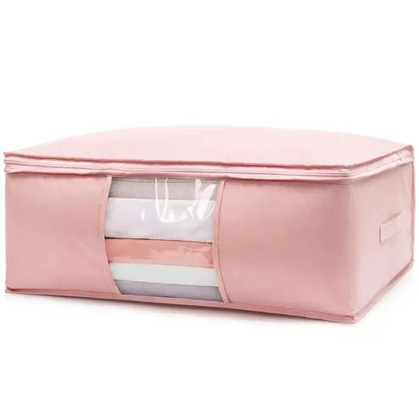 Pokrowiec Na Pościel Pod Łóżko Pojemnik Na Ubrania Torba Miękki Różowy S zdjęcie 1