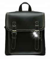 PLECAK DAMSKI SKÓRZANY TORNISTER TORBA VINTAGE 2W1