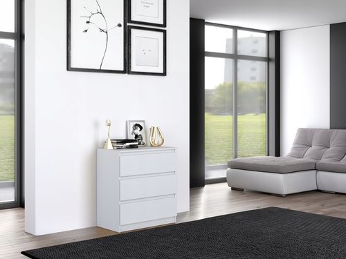 KOMODA SZAFKA 3 SZUFLADY MALWA M3 BIAŁA na Arena.pl