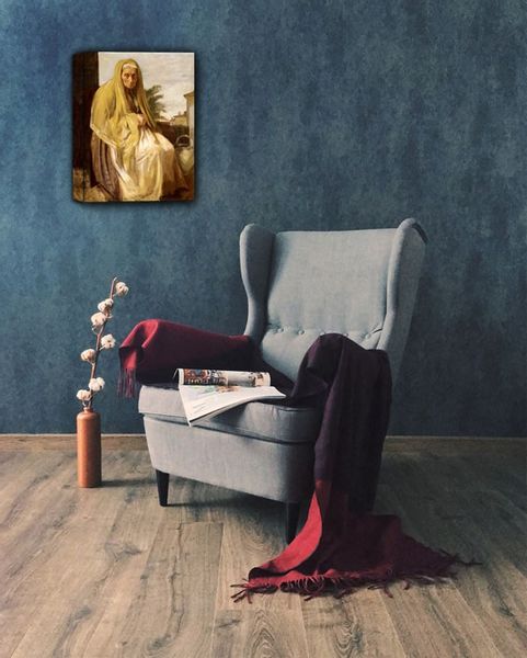 The Old Italian Woman, Edgar Degas - obraz na płótnie 40x60 cm zdjęcie 2