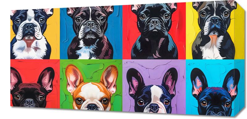 Obraz 60x30cm Buldogi Francuskie zdjęcie 1