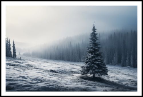 Plakat 91,5x60cm Samotna Choinka na Arena.pl