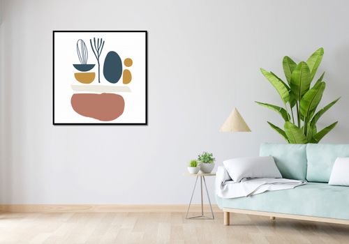 Plakat 90x90cm Stylowa Roślinność na Arena.pl