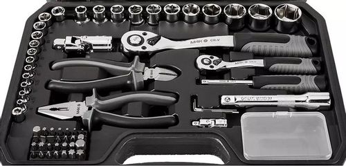 ZESTAW NARZĘDZI M4K GARAGE NEO TOOLS 90 el. WALIZKA KLUCZE NASADOWE 10-100 na Arena.pl