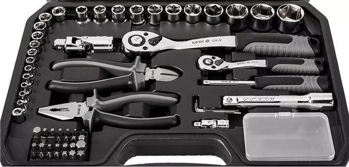 ZESTAW NARZĘDZI M4K GARAGE NEO TOOLS 90 el. WALIZKA KLUCZE NASADOWE 10-100 zdjęcie 3