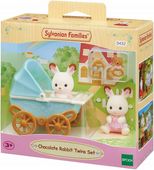 SYLVANIAN FAMILIES ZESTAW Z BLIŹNIAKAMI KRÓLIKÓW Z CZEKOLADOWYMI USZAMI Z W