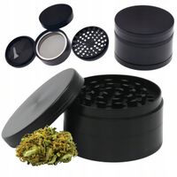 metalowy młynek grinder kraszer crusher do suszu i ziół ręczny ze
