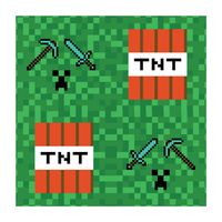 Serwetki papierowe piksele TNT Minecraft 20szt.