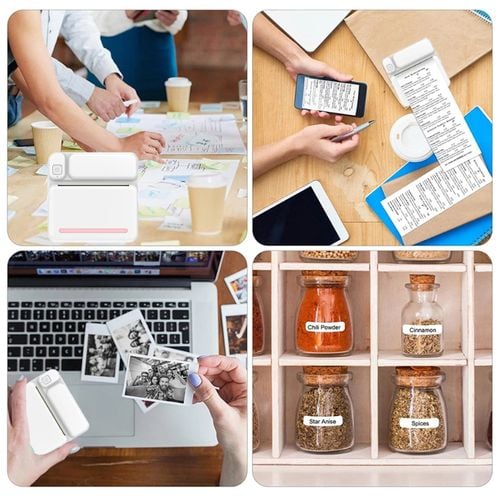 MINI DRUKARKA TERMICZNA PRZENOŚNA ZDJĘĆ NOTATEK ETYKIET + ROLKI GRATIS na Arena.pl