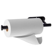 Uchwyt na Ręczniki Papierowe Ścienny Wieszak Kuchenny bez Wiercenia Czarny