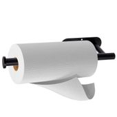 Wieszak na ręcznik papierowy metalowy czarny RADKA 33,5x9,2x4,5cm