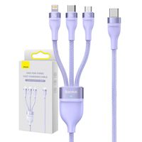 kabel usb 3w1 baseus flash series 2, usb-c + micro usb + lightning