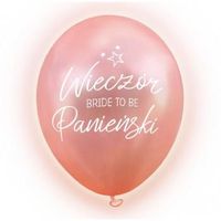 balon świecący różowo złoty 5szt.panieński wieczór