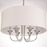 Abażurowa LAMPA wisząca ABU DHABI P06512WH Cosmolight klasyczny zwis do salonu biały